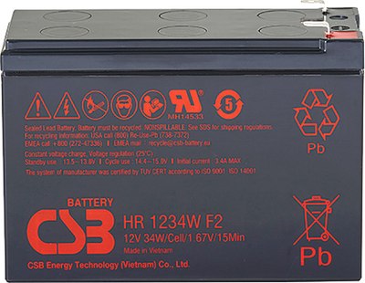 Аккумуляторная батарея CSB HR 1234W F2 12V/9Ah - 