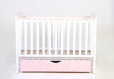 Детская кроватка Верес Соня ЛД2 (белый/розовый)