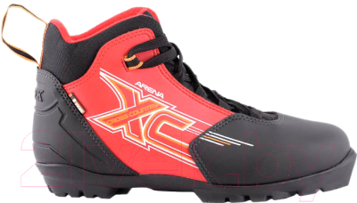 Ботинки для беговых лыж TREK Арена (черный/красный, р-р 33)