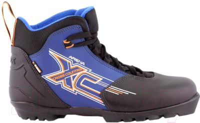 Ботинки для беговых лыж TREK Арена (черный/синий, р-р 33)