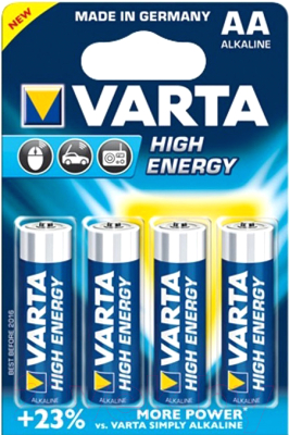 Комплект батареек Varta High E AA BLI 5 (4+1)