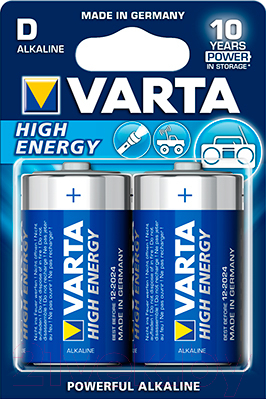 Комплект батареек Varta High E D BLI 2