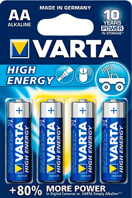 Комплект батареек Varta High Energy AA BLI 4