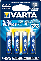 Комплект батареек Varta High Energy AAA BLI 4 - 