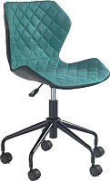 Кресло офисное Halmar Matrix (черный/бирюзовый) - 