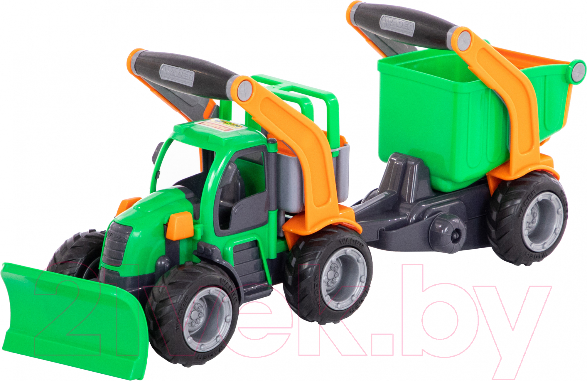 Трактор игрушечный Полесье с полуприцепом ГрипТрак / 37381