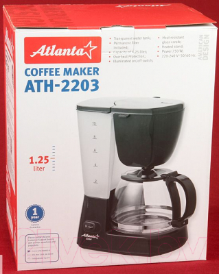 Капельная кофеварка Atlanta ATH-2203 (черный)