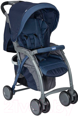 Детская прогулочная коляска Chicco Simplicity Plus Top (темно-синий)