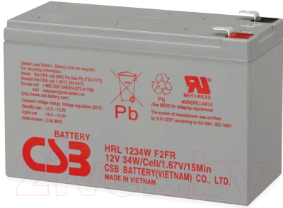 Батарея для ИБП CSB HRL 1234W F2 FR (12V/9Ah)