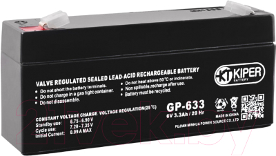 Батарея для ИБП Kiper GP-633 S (6V/3.3Ah)