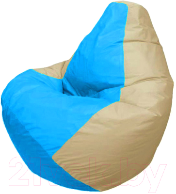 Бескаркасное кресло Flagman Груша Мини Г0.1-275 (голубой/светло-бежевый)