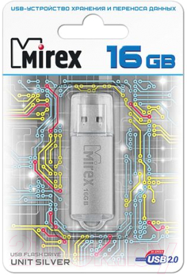 Usb flash накопитель Mirex Unit Silver 16GB (13600-FMUUSI16)