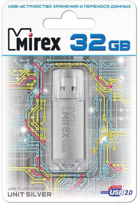 Usb flash накопитель Mirex Unit Silver 32GB (13600-FMUUSI32)