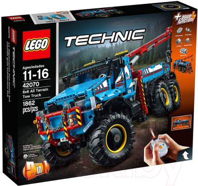 Конструктор управляемый Lego Technic Аварийный внедорожник 6x6 / 42070
