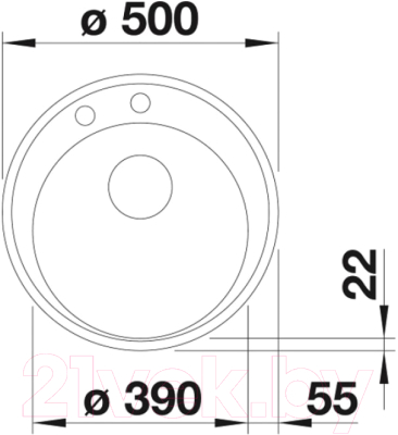 Комплект сантехники Blanco Riona 45 (521396) + смеситель Mida (519415) / 521396M2 (антрацит)