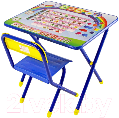 Комплект мебели с детским столом Дэми №1 Алфавит (синий)