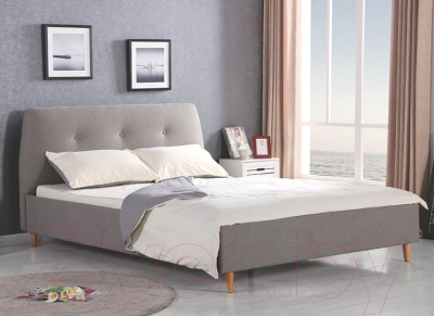 Двуспальная кровать Halmar Doris (серый/ольха)