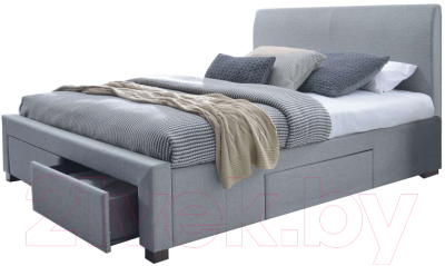 Двуспальная кровать Halmar Modena (серый)