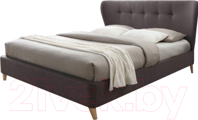 Двуспальная кровать Halmar Viena (коричневый/бук)