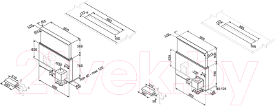 Вытяжка скрытая Smeg KSDD90VN