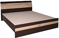 Двуспальная кровать Интерлиния Коламбия КЛ-001 160 с основанием (дуб венге/дуб серый) - 
