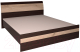 Двуспальная кровать Интерлиния Коламбия КЛ-001 160 с основанием (дуб венге/дуб серый) - 