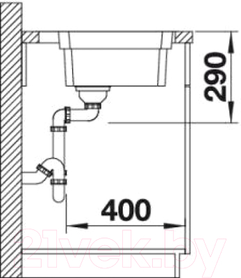 Мойка кухонная Blanco Etagon 500-IF/A / 521748 (с клапаном-автоматом)