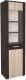 Шкаф-пенал с витриной Интерлиния Коламбия КЛ-5-1 (дуб венге/дуб серый) - 