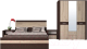 Комплект мебели для спальни Интерлиния Коламбия-4 (дуб венге/дуб серый) - 