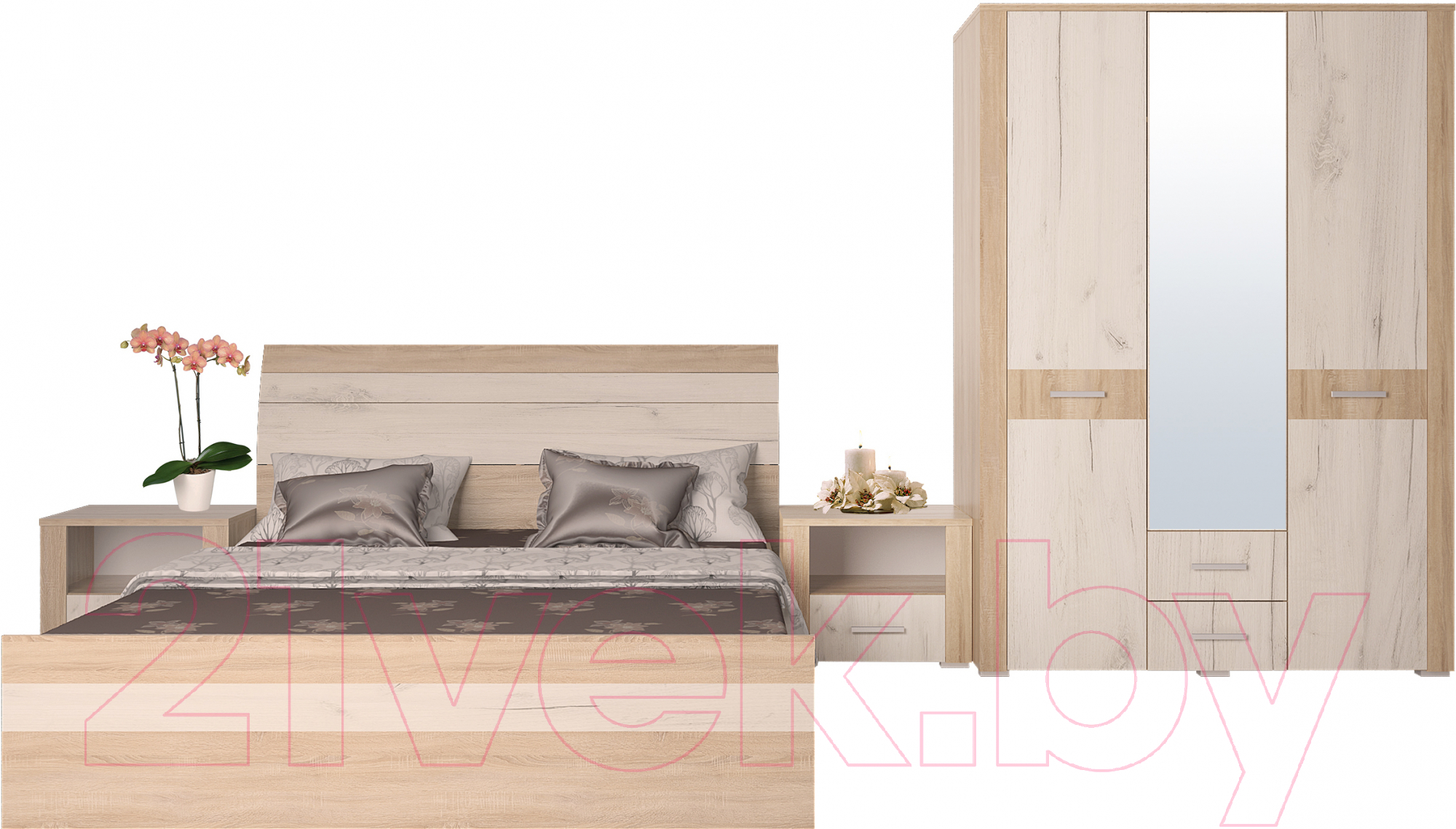 Комплект мебели для спальни Интерлиния Коламбия-4