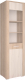 Шкаф-пенал с витриной Интерлиния Коламбия КЛ-5-1 (дуб сонома/дуб белый) - 