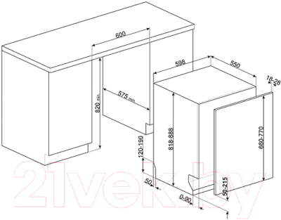 Посудомоечная машина Smeg STL7235L