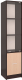 Шкаф-пенал с витриной Интерлиния СК-024 (дуб венге/дуб молочный) - 