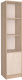 Шкаф-пенал с витриной Интерлиния СК-024 (дуб сонома/дуб белый) - 