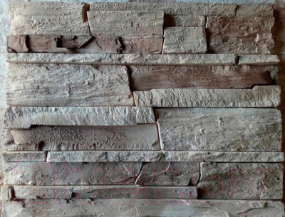 Декоративный камень гипсовый Baastone Вайсхорн светло-бежевый, коричневый 101 (490x95x10-25)