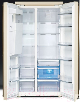 Холодильник с морозильником Smeg SBS8004P