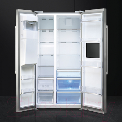 Холодильник с морозильником Smeg SBS63X2PEDH