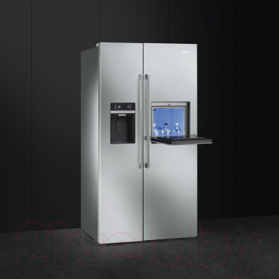 Холодильник с морозильником Smeg SBS63X2PEDH