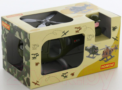 Вертолет игрушечный Полесье Гром военный / 67661 (в коробке)
