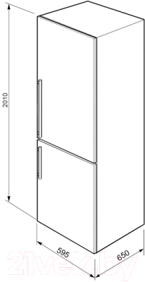 Холодильник с морозильником Smeg FC400X2PE