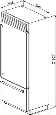 Холодильник с морозильником Smeg RF396RSIX