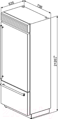 Холодильник с морозильником Smeg RF376RSIX