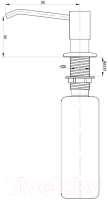 Дозатор встраиваемый в мойку ZORG ZR-28 (хром)