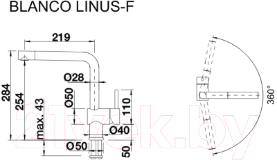 Смеситель Blanco Linus-F / 514026