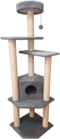 Комплекс для кошек Cat House Торнадо сизаль (серый) - 