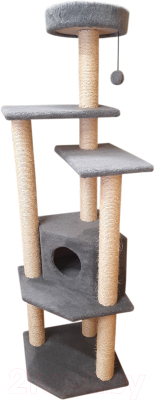 Комплекс для кошек Cat House Торнадо сизаль (серый)