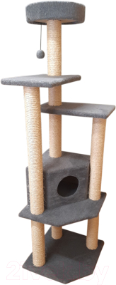 Комплекс для кошек Cat House Торнадо сизаль (серый)