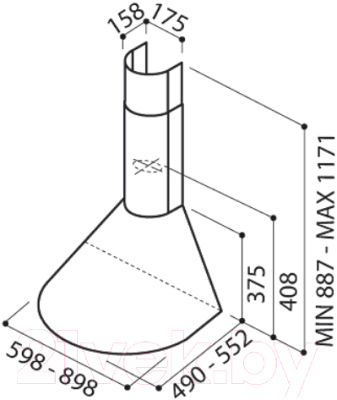 Изображение товара Вытяжка купольная Elica Tonda IX F/60