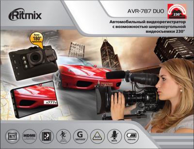 Автомобильный видеорегистратор Ritmix AVR-787 DUO - коробка