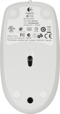 Мышь Logitech B110 Optical Mouse USB (910-001804) - вид снизу